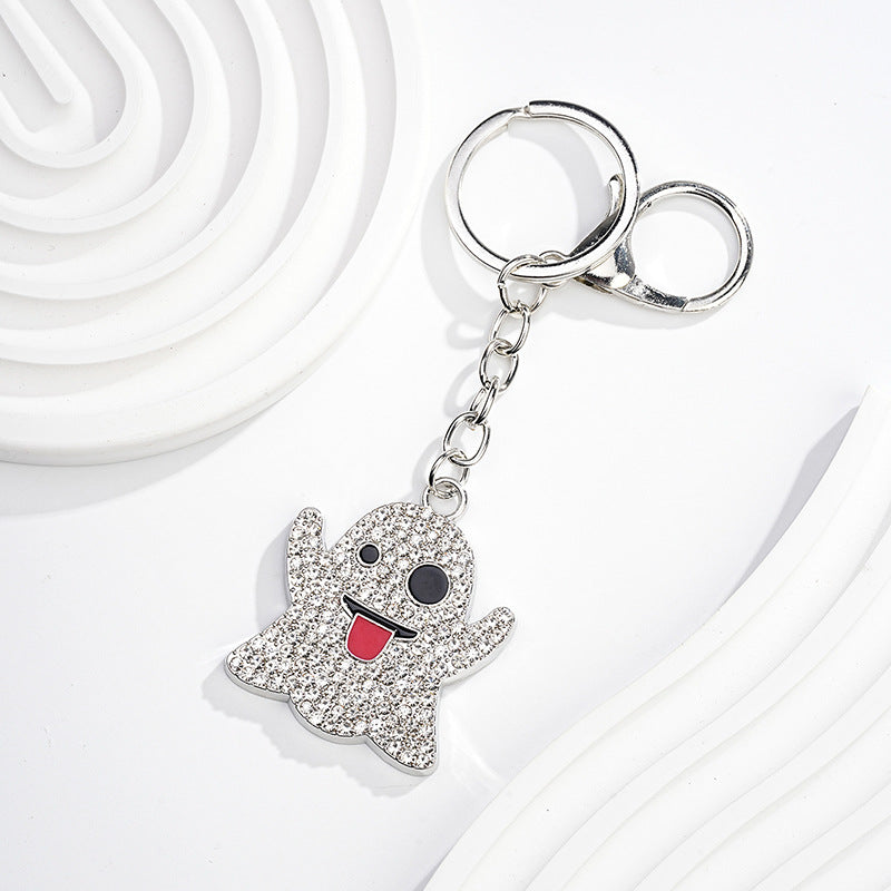 Wholesale Ghost Smiley Metal Keychains
